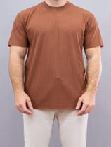 Camisa Masculina Casual Slim Básica Canelada Gola Média