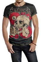 Camisa Masculina Caveira Skull Metallica Ref:966
