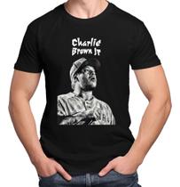 Camisa Masculina Charlie Brown Em Memória Cantor Camiseta DTF