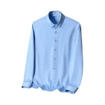 Camisa Masculina Cinza Slim Fit Elástica Anti-rugas De Algodão Manga Curta 5XL Blusa Casual De