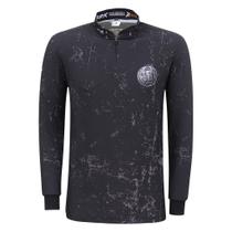 Camisa Masculina com Proteção Solar Uv Preta BRK 39791 Camisa Masculina com Proteção Solar Uv Preta BRK 39791