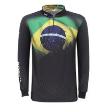 Camisa Masculina com Proteção Solar Uv Preta BRK 39792