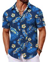 Camisa masculina COOFANDY de manga curta com botões sem rugas