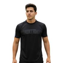 Camisa masculina corinthians gola careca rec vivo black cor:pretotamanho:p