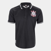 Camisa Masculina Corinthians Polo Pieters Preta Oficial