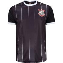 Camisa Masculina Corinthians Timão Layers Preto Poliéster SPR