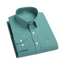 Camisa Masculina de Algodão Xadrez Manga Comprida - Casual e Confortável para Escritório