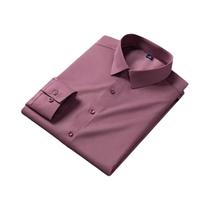 Camisa Masculina De Fibra De Bambu De Manga Longa, Não Amassa, Antirrugas, Leve, Respirável,