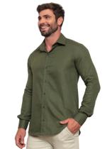 Camisa Masculina de Linho Manga Longa Casual - KICKOFF