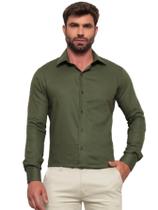 Camisa Masculina de Linho Manga Longa Casual