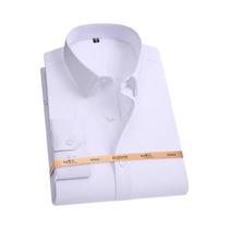 Camisa Masculina De Manga Longa Em Fibra De Bambu Preta 5XL 6XL 7XL 8XL Confortável Para Negócios E