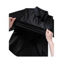 Camisa Masculina De Manga Longa Lisa, Alta Elasticidade, Sem Amassar, Não Precisa Passar, Casual De