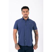 Camisa Masculina Docthos Flamê Original Azul