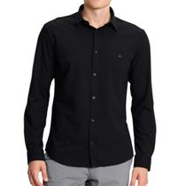 Camisa Masculina Docthos ML Piquet Tech Slim Preta - 6054 Camisa Masculina Docthos ML Piquet Tech Slim Preta - 6054