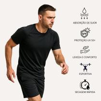 Camisa Masculina Dry-Fit Camiseta para Homens Academia Treino Proteção UV 50+ Dia dos Pais