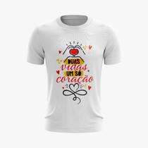 Camisa Masculina Duas vidas um só coração Camisa Masculina Duas vidas um só coração