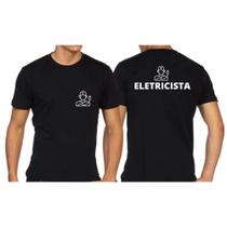 Camisa Masculina Eletricista Profissão Uniforme Minimalista
