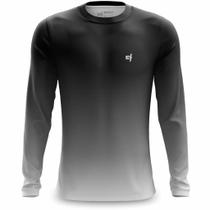 Camisa Masculina Esportiva Manga Longa Camiseta Estampada Treino Proteção UV Estilo Clássico Proteçã