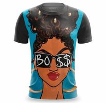 Camisa Masculina Estampada Black Boss Camiseta Casual Verão Camisa Masculina Estampada Black Boss Camiseta Casual Verão