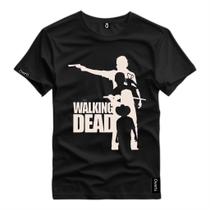 Camisa Masculina Estampada The Walking Dead Serie Zumbi -049 Camiseta Personalizada Otima Qualidade
