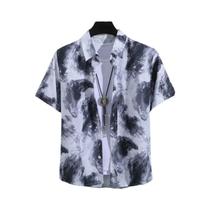 Camisa Masculina Estampada Tropical de Manga Curta - 14 Cores