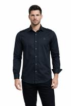Camisa Masculina Estilo Militar Sem Bolso Amil 100% Algodão 1923 Camisa Masculina Estilo Militar Sem Bolso Amil 100% Algodão 1923