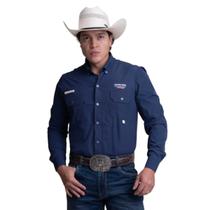 Camisa Masculina Explorer Texas Farm Manga Longa UV50+ Original modelagem Relaxed Fit, dois bolsos frontais com botões