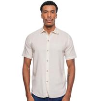 Camisa Masculina Fatal Linho Manga Curta Areia 29765