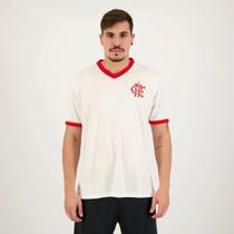 Camisa Masculina Flamengo Basic Branca - Braziline