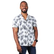 Camisa masculina floral florida viscose havaiana carnaval - JEZZIAN