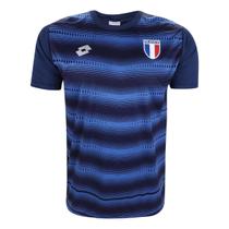 Camisa Masculina França Lotto Com Proteção Solar Uv 40+ Azul Camisa Masculina França Lotto Com Proteção Solar Uv 40+ Azul