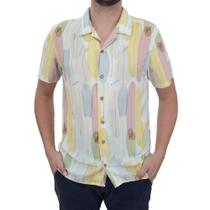 Camisa Masculina Freesurf MC Fluid Quiver Bege - 1105014 Camisa Masculina Freesurf MC Fluid Quiver Bege - 1105014