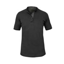 Camisa Masculina Gola Padre Básica Algodão Com Elastano Slim