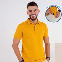 Camisa Masculina Gola Polo Com abertura na lateral