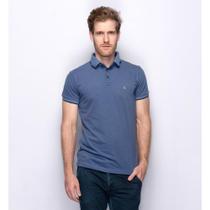 Camisa Masculina Gola Polo Slim Aveludada Teodoro Bordada