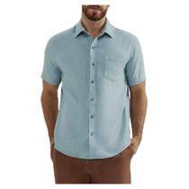 Camisa Masculina Hering MC Slim Linho Azul Claro - K48R1XSI Camisa Masculina Hering MC Slim Linho Azul Claro - K48R1XSI
