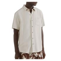 Camisa Masculina Hering MC Slim Linho Creme - K48R1HSI