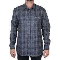 Camisa Masculina Highstil ML Modern Fit Flanela Plus Size Preta - R035011
