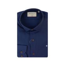Camisa Masculina Highstil ML Slim Fit Azul Escuro - 011304