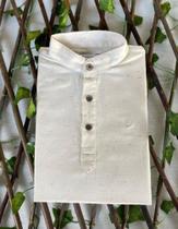 Camisa masculina infantil cor bege