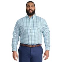 Camisa masculina IZOD Big Performance Comfort Plaid Deep Sea