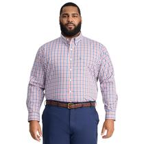 Camisa masculina IZOD Big Performance Comfort Plaid Orange Rust