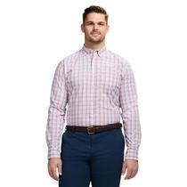 Camisa masculina IZOD, xadrez confortável, grande e alta Camisa masculina IZOD, xadrez confortável, grande e alta