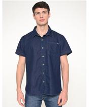 Camisa Masculina Jeans Manga Curta Razon Jeans