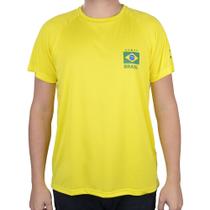 Camisa Masculina Kelme Raglan Futebol Brasil Amarela - CM650