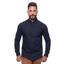 Camisa Masculina Linho Manga Longa Gola Padre Lisa Casual