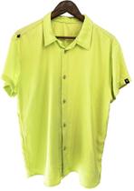 Camisa Masculina Lisa Colorida Manga Curta Viscose - Verde Limão tamanho PP Camisa Masculina Lisa Colorida Manga Curta Viscose - Verde Limão tamanho PP