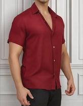 Camisa Masculina lisa Manga Curta