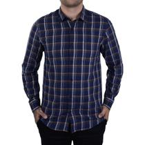 Camisa Masculina Luiz Eugênio ML Xadrez Confort Marinho - G4 Camisa Masculina Luiz Eugênio ML Xadrez Confort Marinho - G4