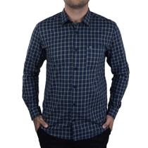 Camisa Masculina Luiz Eugenio ML Xadrez Marinho - G873 Camisa Masculina Luiz Eugenio ML Xadrez Marinho - G873